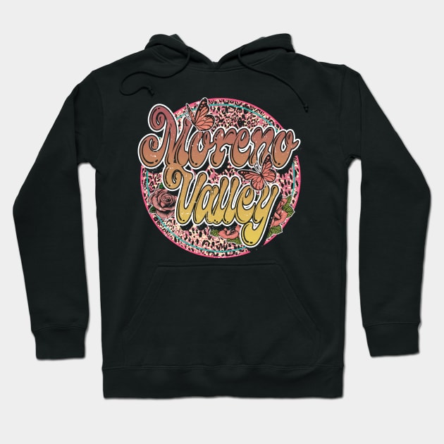 Graphic Proud Moreno Name Flower Birthday 70s 80s 90s Vintage Styles Hoodie by Gorilla Animal